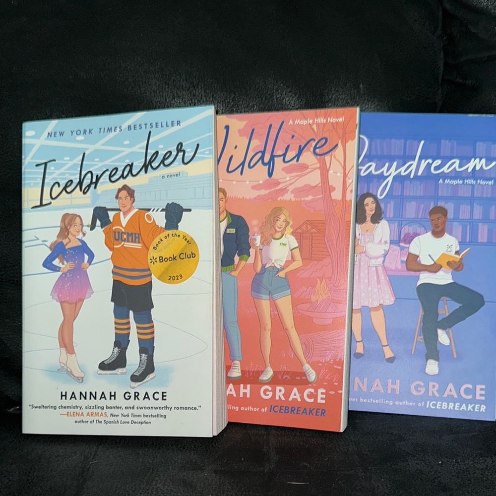 Icebreaker, Wildfire, and Daydream Books by Hannah Grace
